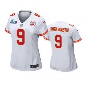 Camiseta Mujer NFL Kansas City Chiefs JuJu Smith-Schuster 9 Game Blanco Super Bowl LVII